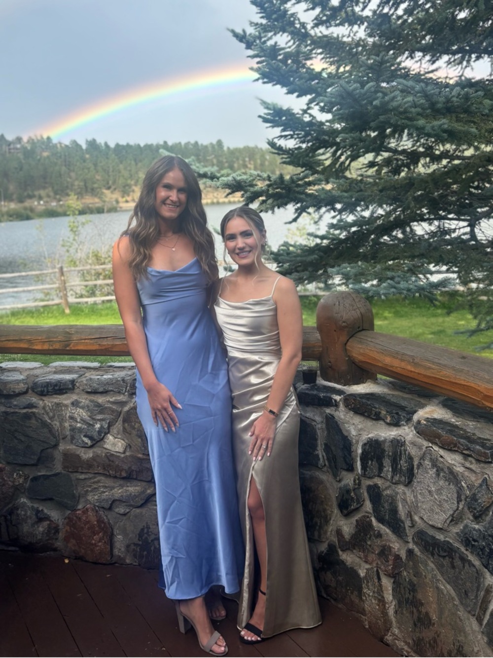 Birdy Grey Lydia Shiny Satin Bridesmaid Dress - Neutral Champagne XS